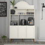 Hanah Home Lyon 120 Mueble Bar para Café - Crema y Nogal